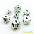 Golden Solid Metal Polyhedral D&D Dice Set of 7, Metallic RPG Role Playing Game Dice in 4 Assorted Colors